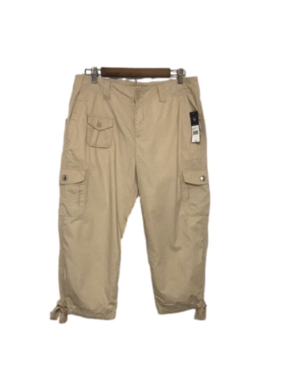 NWT American Living Khaki Cargo Capri Size 8